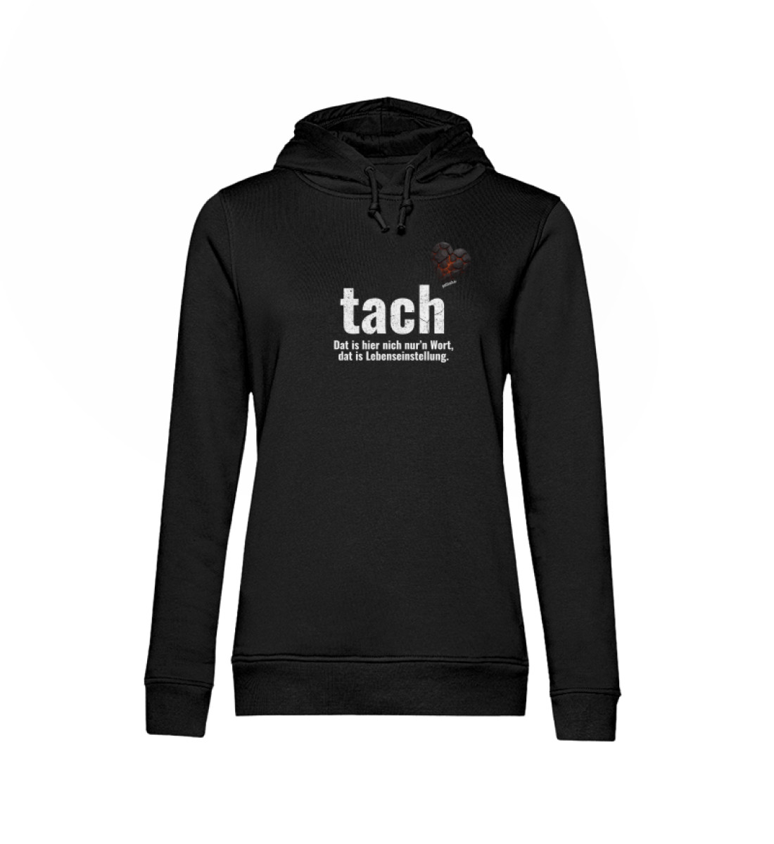 tach & tschüss - dat glühend Herzken - Damen Organic Hoodie B&C-16
