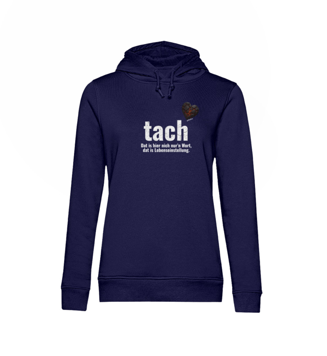 tach & tschüss - dat glühend Herzken - Damen Organic Hoodie B&C-6964