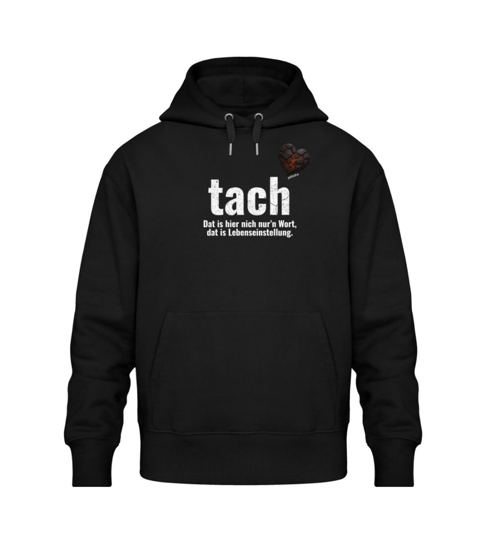 tach &amp; tschüss - dat glühend Herzken  - Unisex Oversized Organic Hoodie - div. Farben
