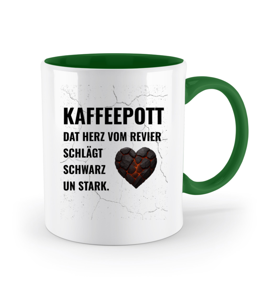 Kaffeepott - Dat Herz ... - Zweifarbige Tasse-30