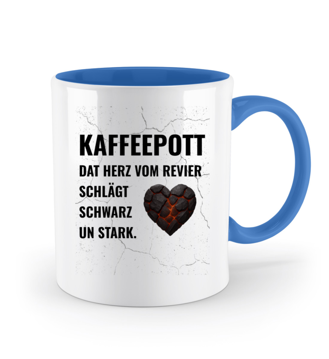 Kaffeepott - Dat Herz ... - Zweifarbige Tasse-5739