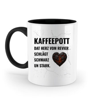 Kaffeepott - Dat Herz ... - Zweifarbige Tasse-16