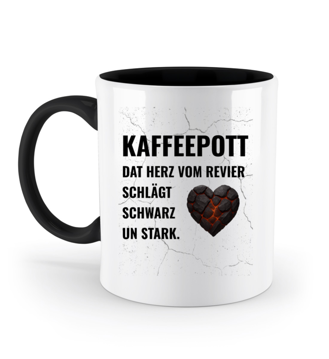 Kaffeepott - Dat Herz ... - Zweifarbige Tasse-16