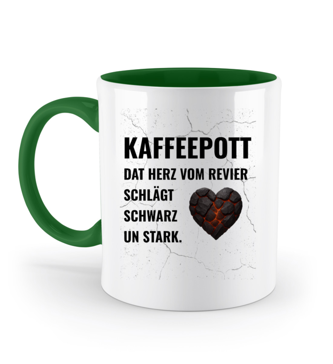 Kaffeepott - Dat Herz ... - Zweifarbige Tasse-30