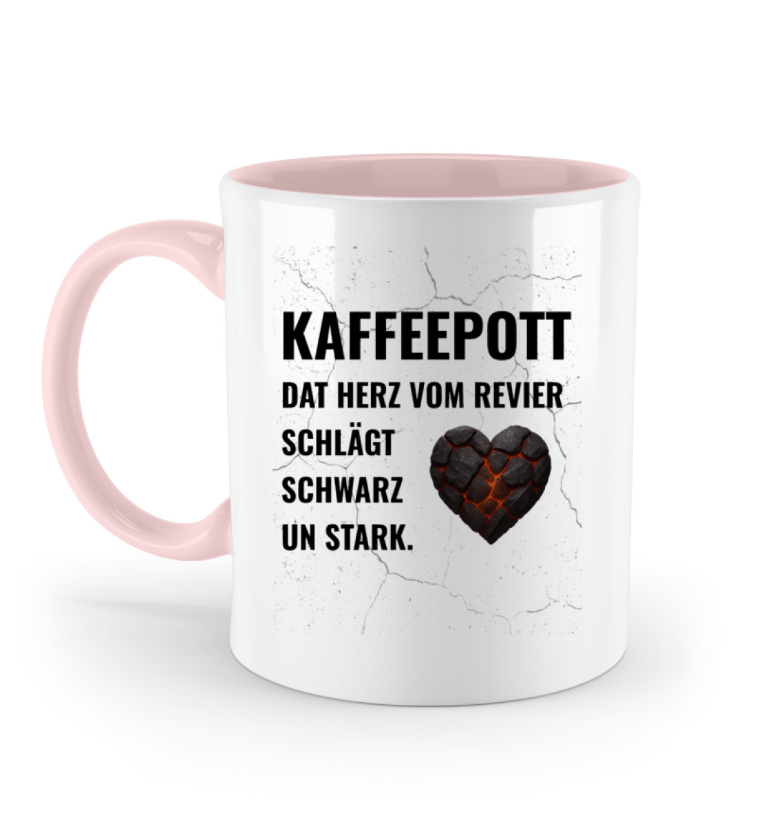 Kaffeepott - Dat Herz ... - Zweifarbige Tasse-5949