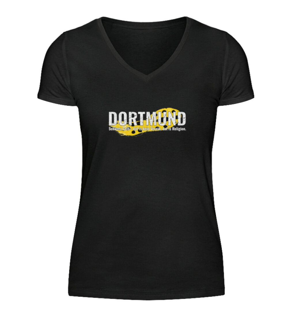 Dortmund  - dat is Religion  - V-Neck Damenshirt