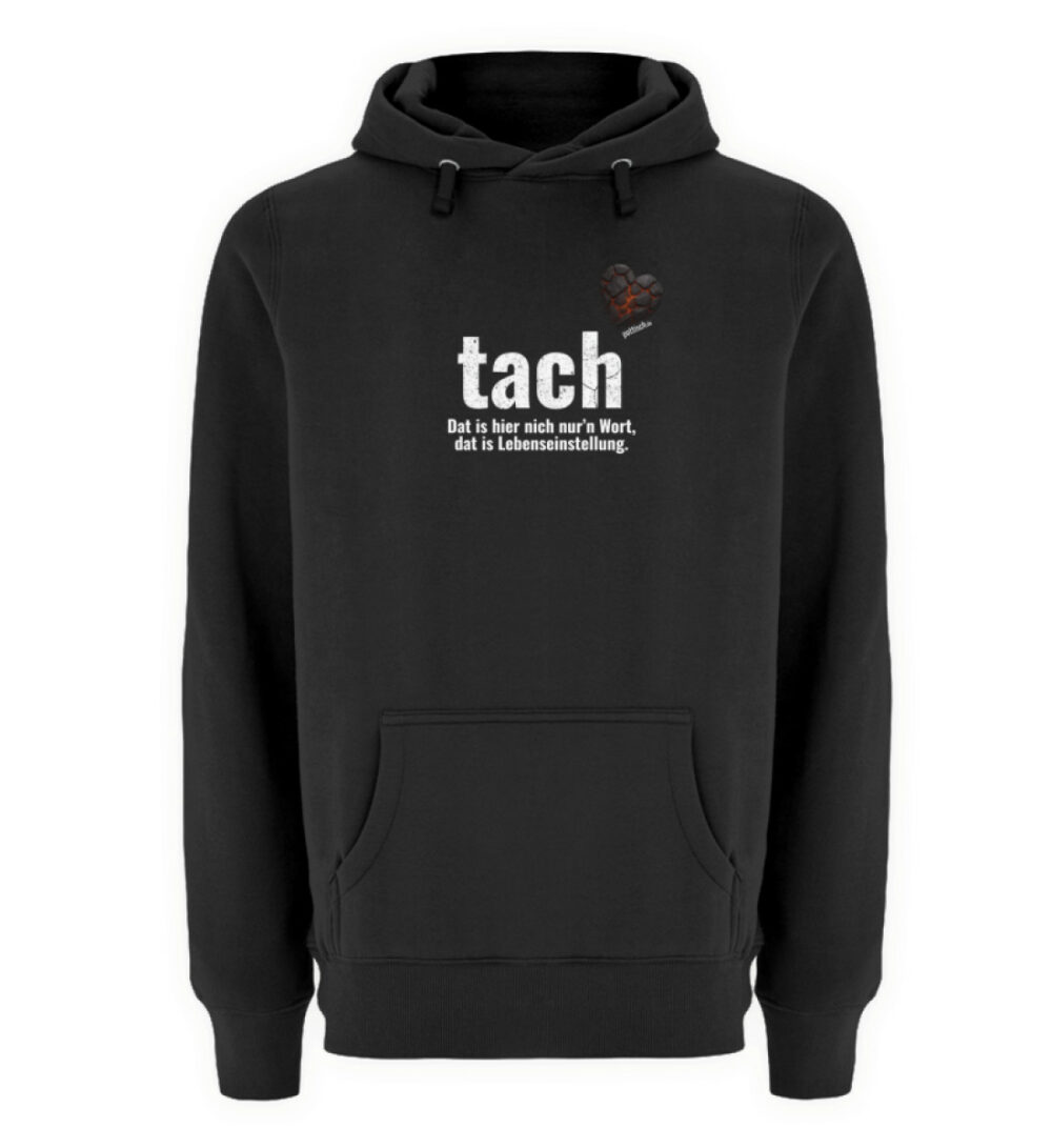Tach &amp; Tschüss mit Herz und bunt!  - Unisex Premium Kapuzenpullover
