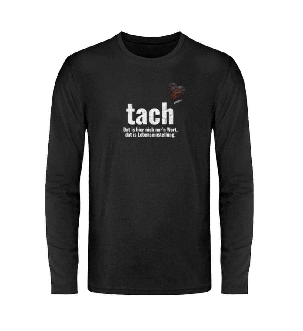 Tach &amp; Tschüss mit Herz und bunt!  - Unisex Langarmshirt