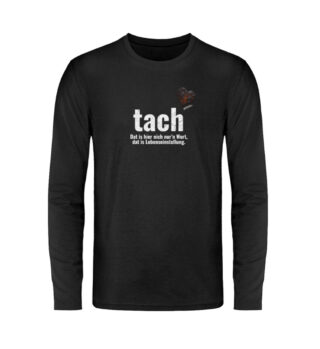 Tach & Tschüss mit Herz und bunt! - Unisex Langarmshirt-16