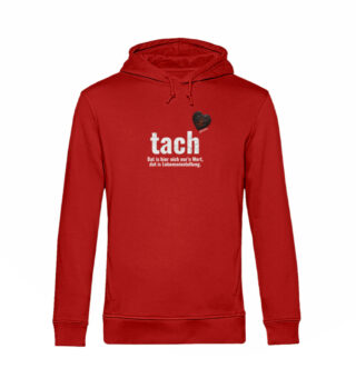 Tach & Tschüss mit Herz und bunt! - Unisex Organic Hoodie B&C-4