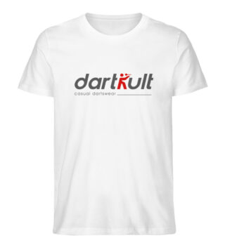 dartkult - Full Logo - white - Herren Organic Shirt-3