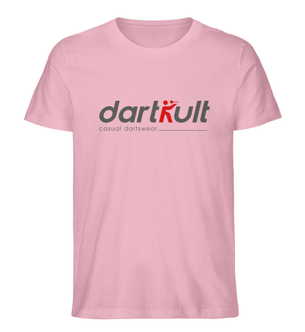 dartkult - Cotton Pink - Organic Shirt - Chest Logo