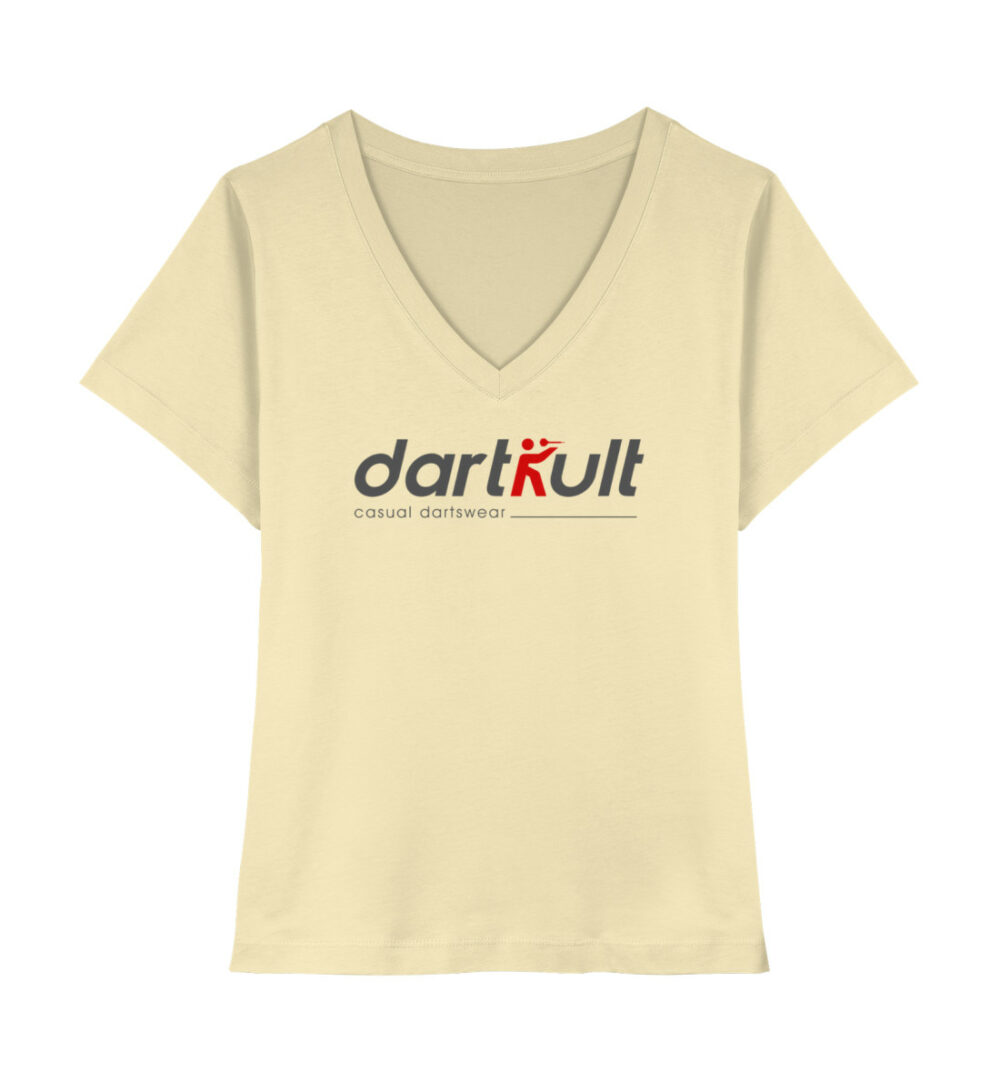 dartkult - Natural Raw - V-Neck Shirt - Chest Logo
