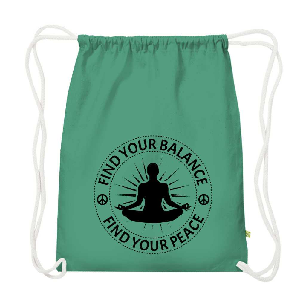 Find your balance - find your peace - Premium Bio Turnbeutel – Bild 2
