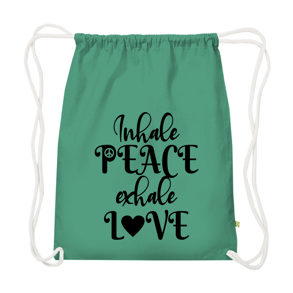 Inhale peace exhale love - Premium Bio Turnbeutel – Bild 2