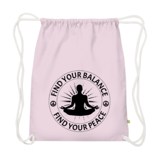 Find your balance - find your peace - Premium Bio Turnbeutel