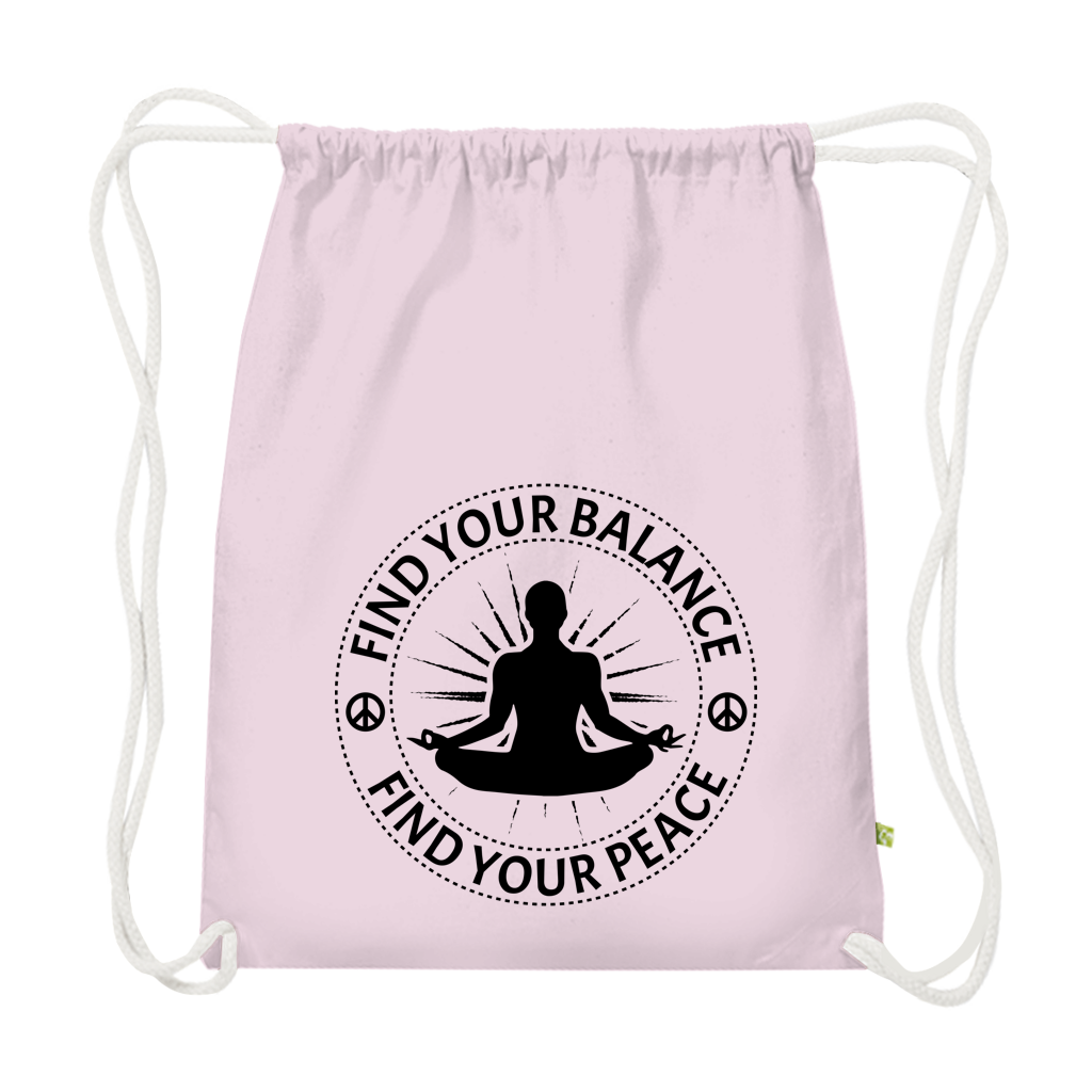 Find your balance - find your peace - Premium Bio Turnbeutel