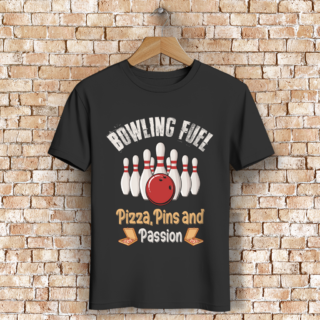Bowling Fuel - Pizza, Pins und Passion - Herren Premium Bio T-Shirt