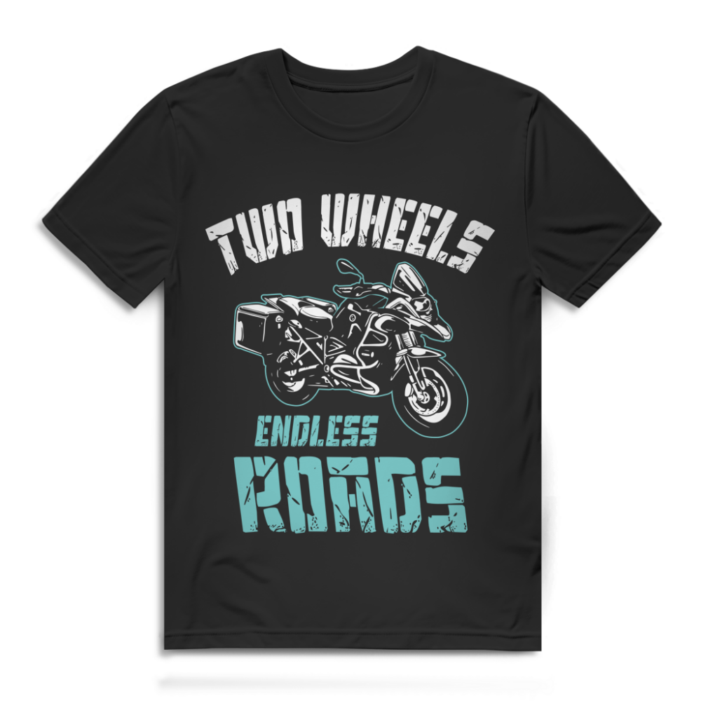 Two wheels endless roads - Herren Premium Bio T-Shirt