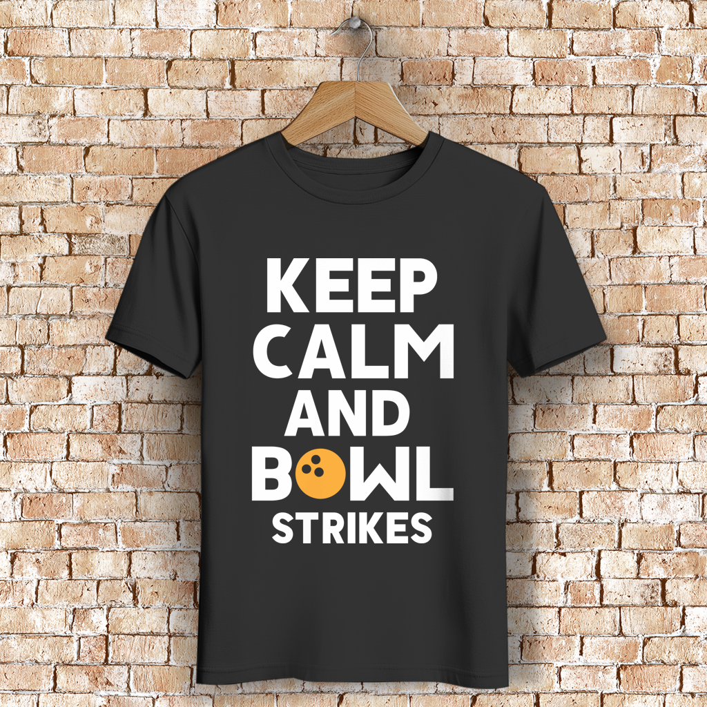 Keep calm and bowl strikes - Herren Premium Bio T-Shirt
