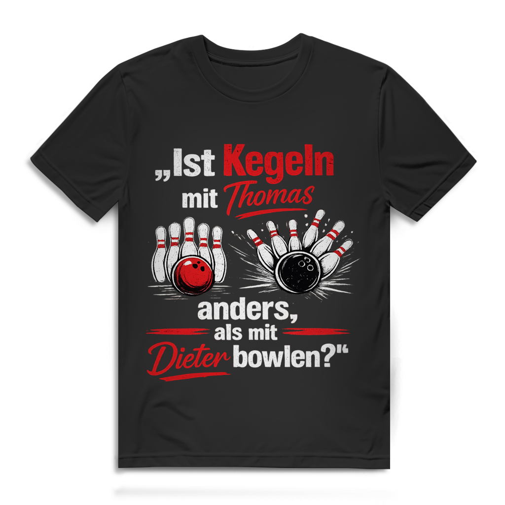 Ist kegeln anders, als ... bowlen? – Bio T-Shirt – Bild 2