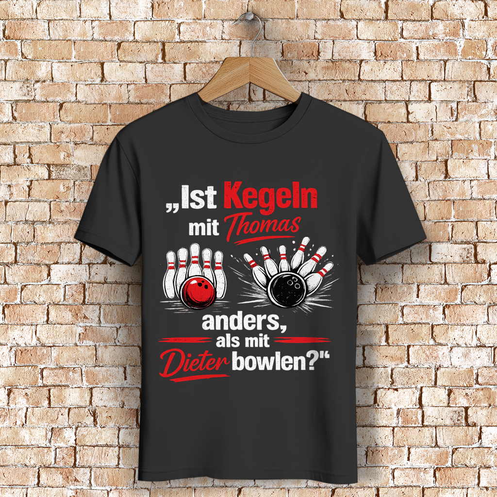 Ist kegeln anders, als ... bowlen? – Bio T-Shirt – Bild 2