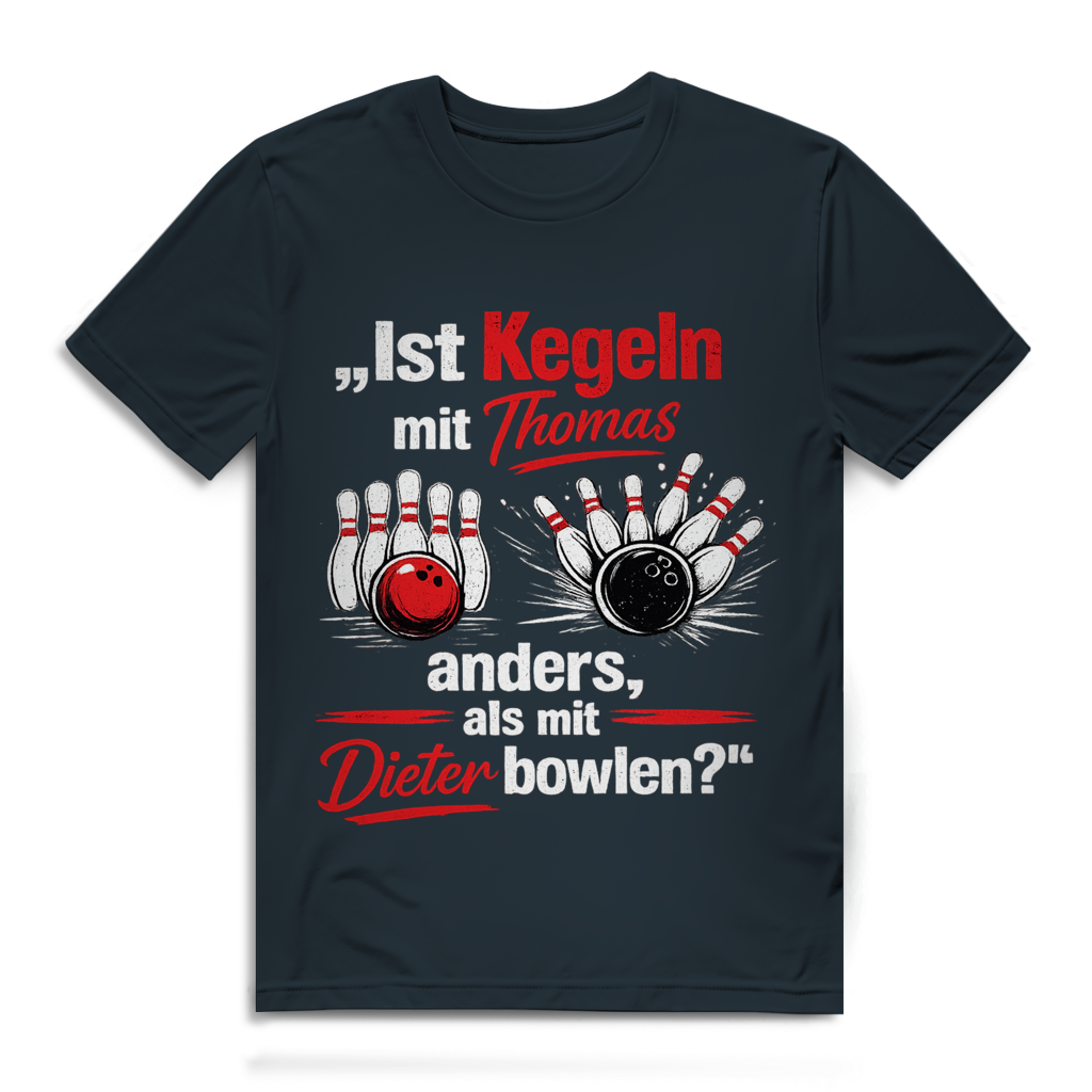 Ist kegeln anders, als ... bowlen? – Bio T-Shirt – Bild 3