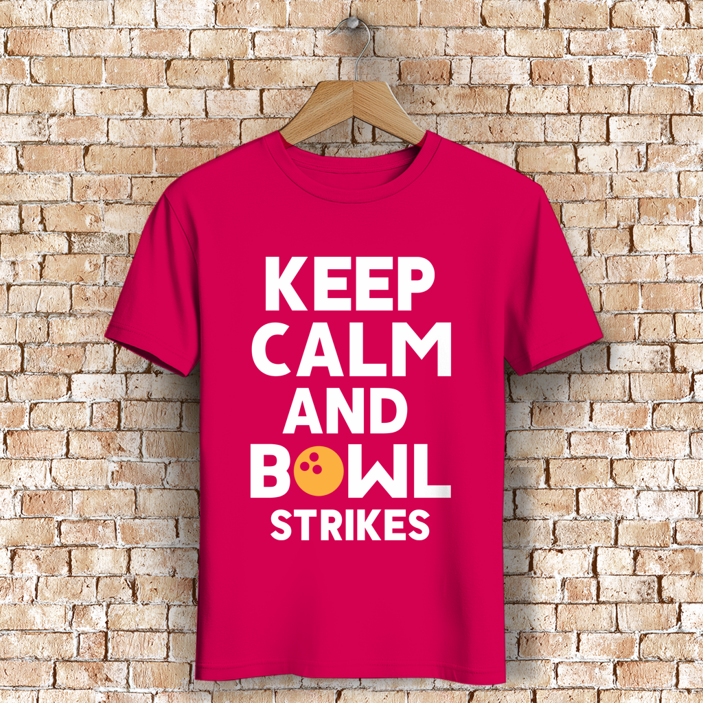 Keep calm and bowl strikes - Herren Premium Bio T-Shirt – Bild 3