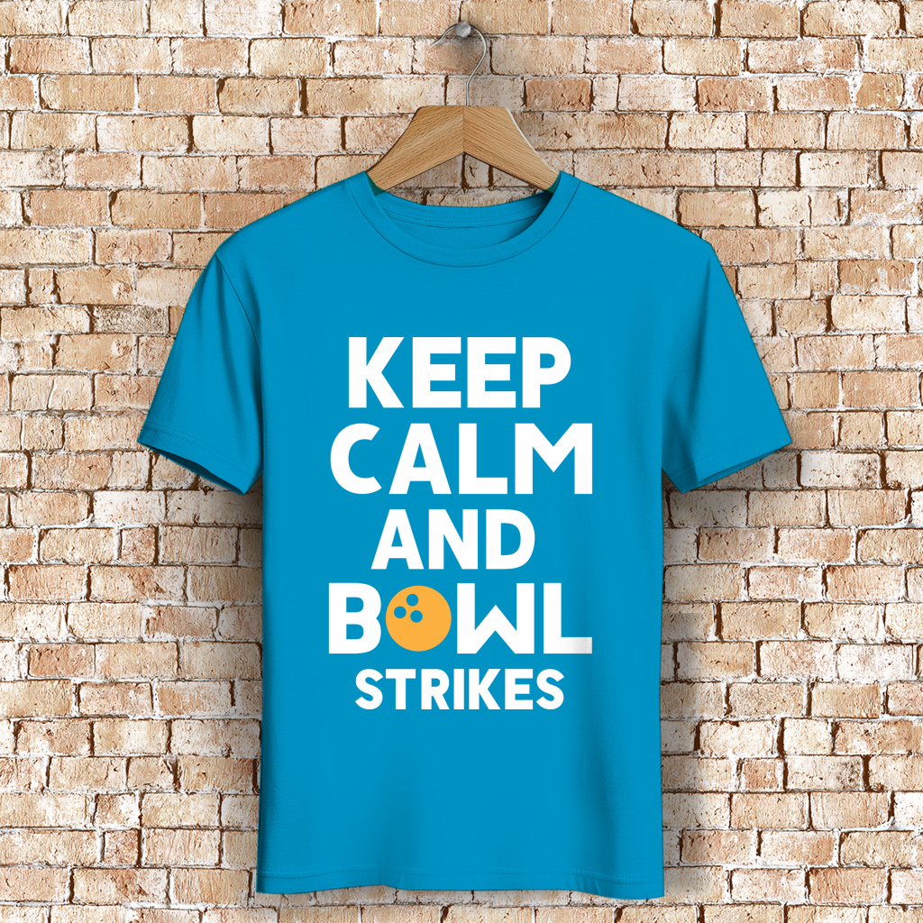 Keep calm and bowl strikes - Herren Premium Bio T-Shirt – Bild 4