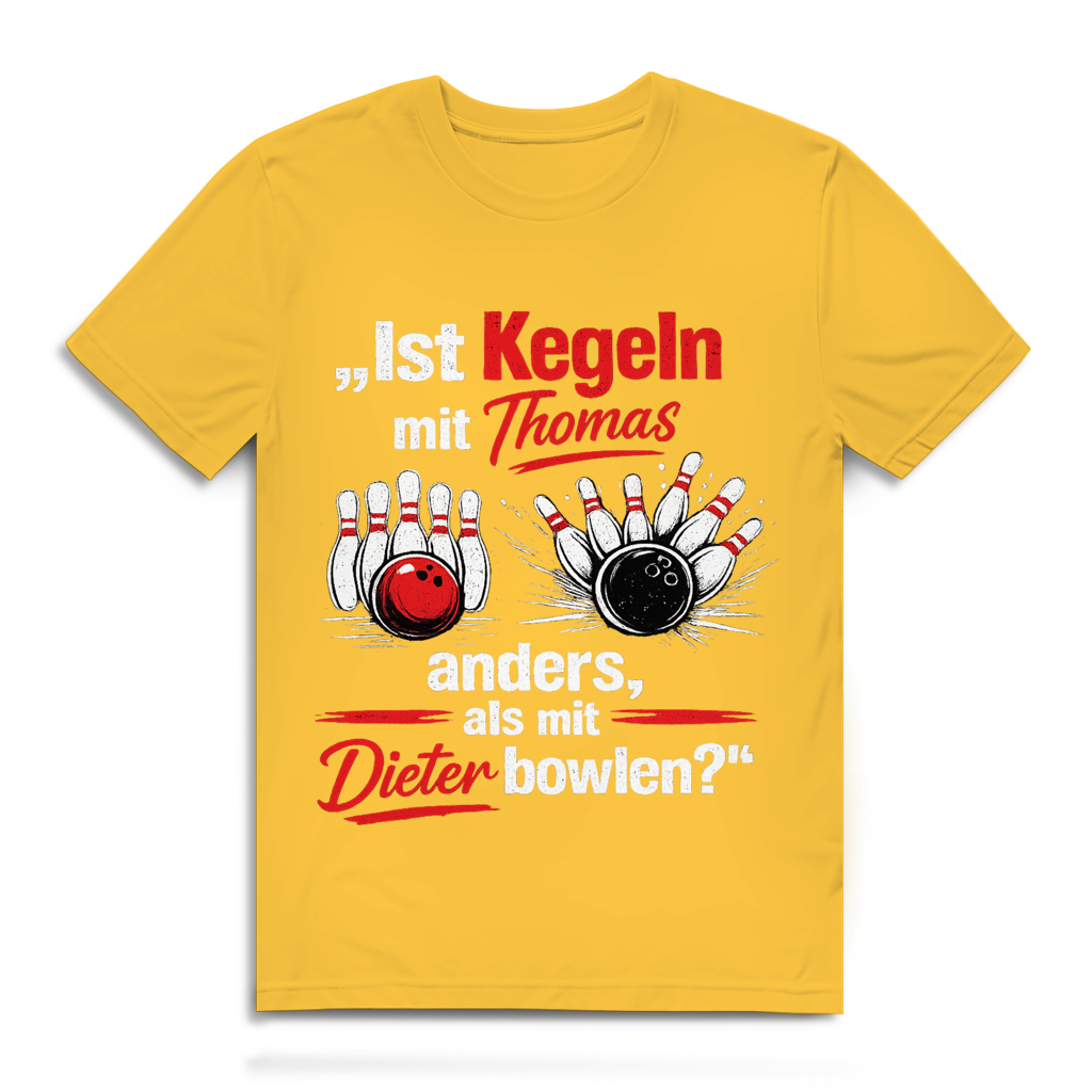 Ist kegeln anders, als ... bowlen? – Bio T-Shirt – Bild 4