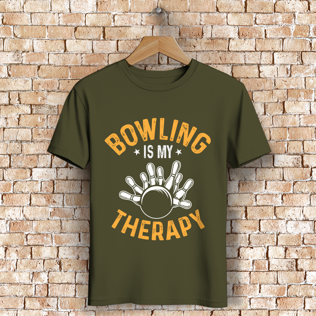 Bowling is my therapy - Herren Premium Bio T-Shirt – Bild 5