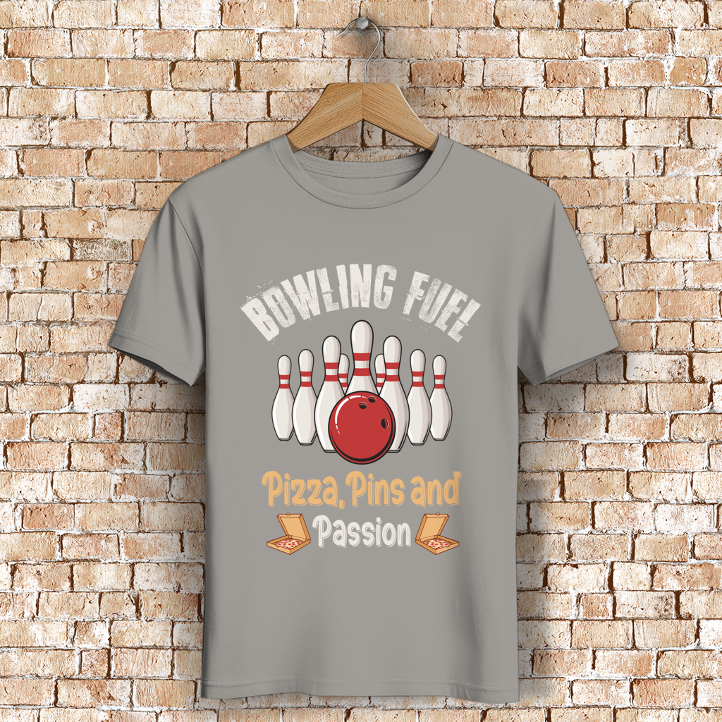 Bowling Fuel - Pizza, Pins und Passion - Herren Premium Bio T-Shirt – Bild 4