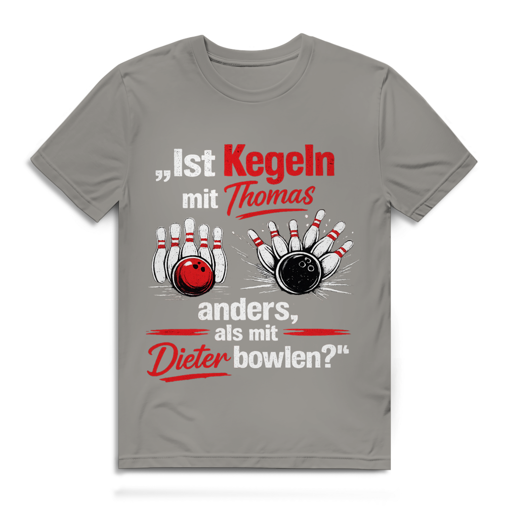 Ist kegeln anders, als ... bowlen? – Bio T-Shirt – Bild 5