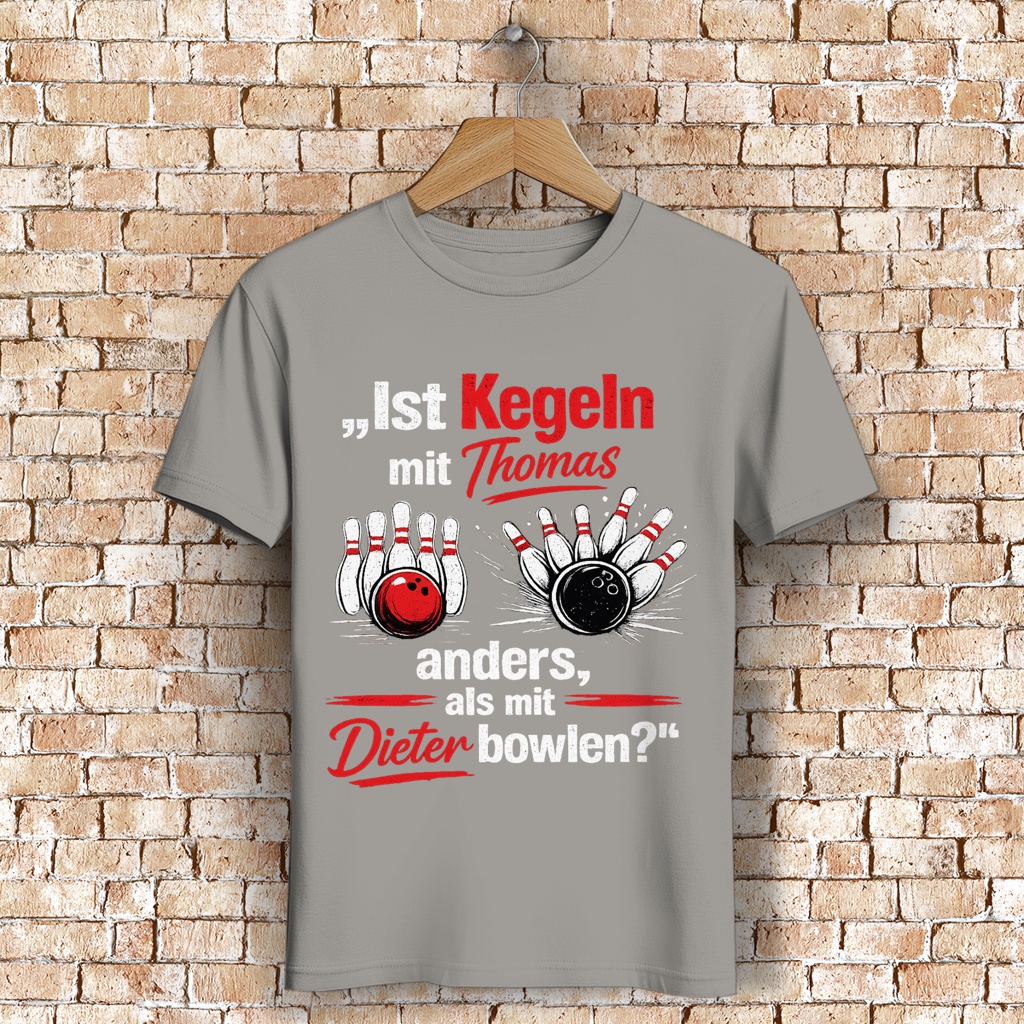 Ist kegeln anders, als ... bowlen? – Bio T-Shirt – Bild 5