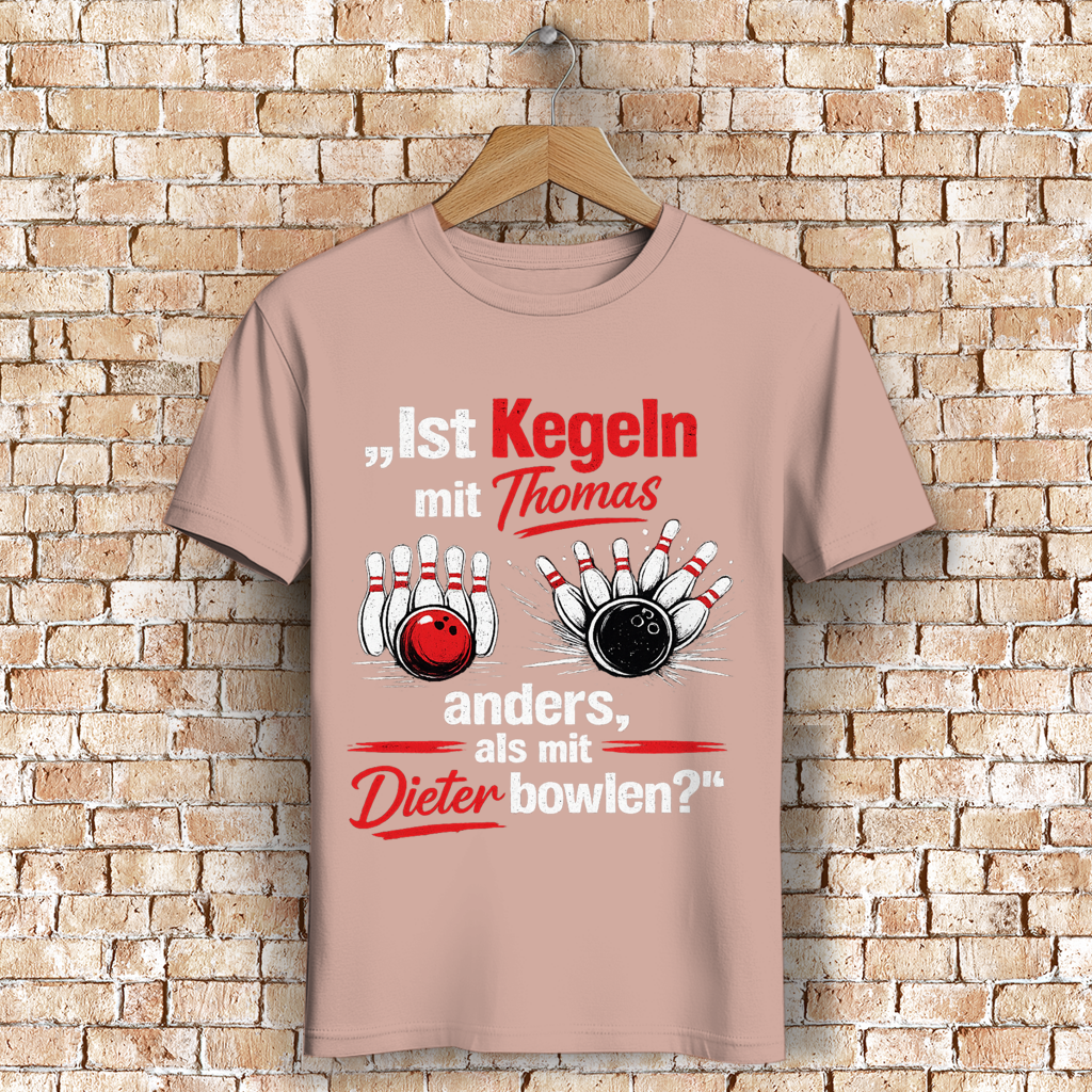 Ist kegeln anders, als ... bowlen? – Bio T-Shirt – Bild 6