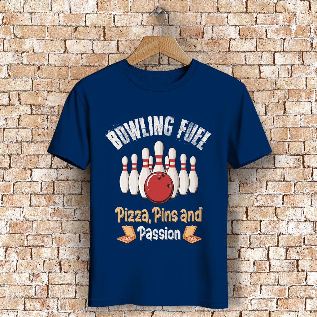 Bowling Fuel - Pizza, Pins und Passion - Herren Premium Bio T-Shirt – Bild 5
