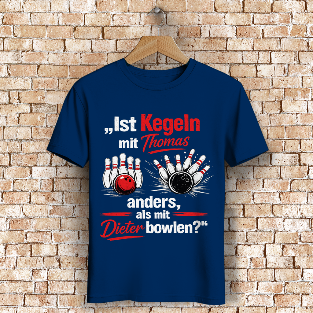 Ist kegeln anders, als ... bowlen? – Bio T-Shirt – Bild 7