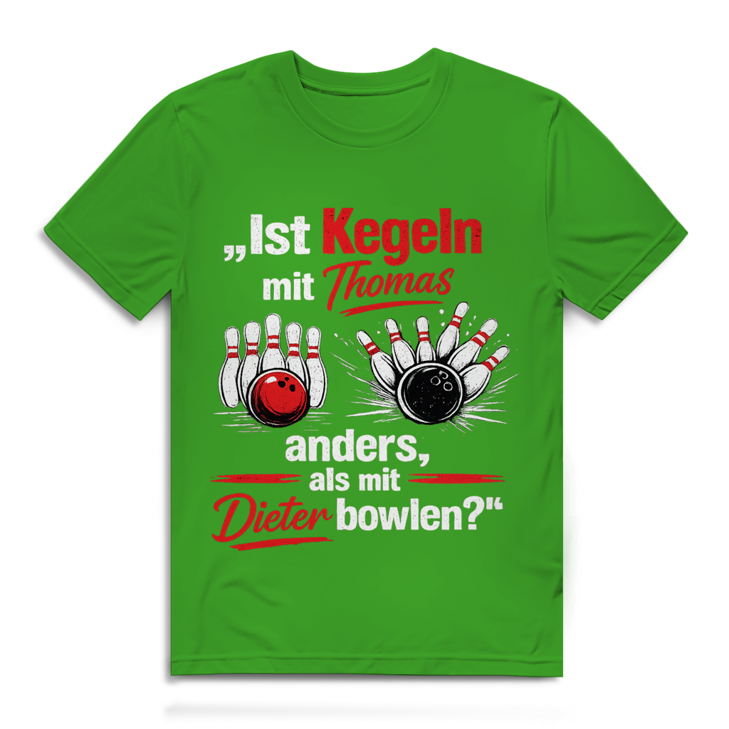 Ist kegeln anders, als ... bowlen? – Bio T-Shirt