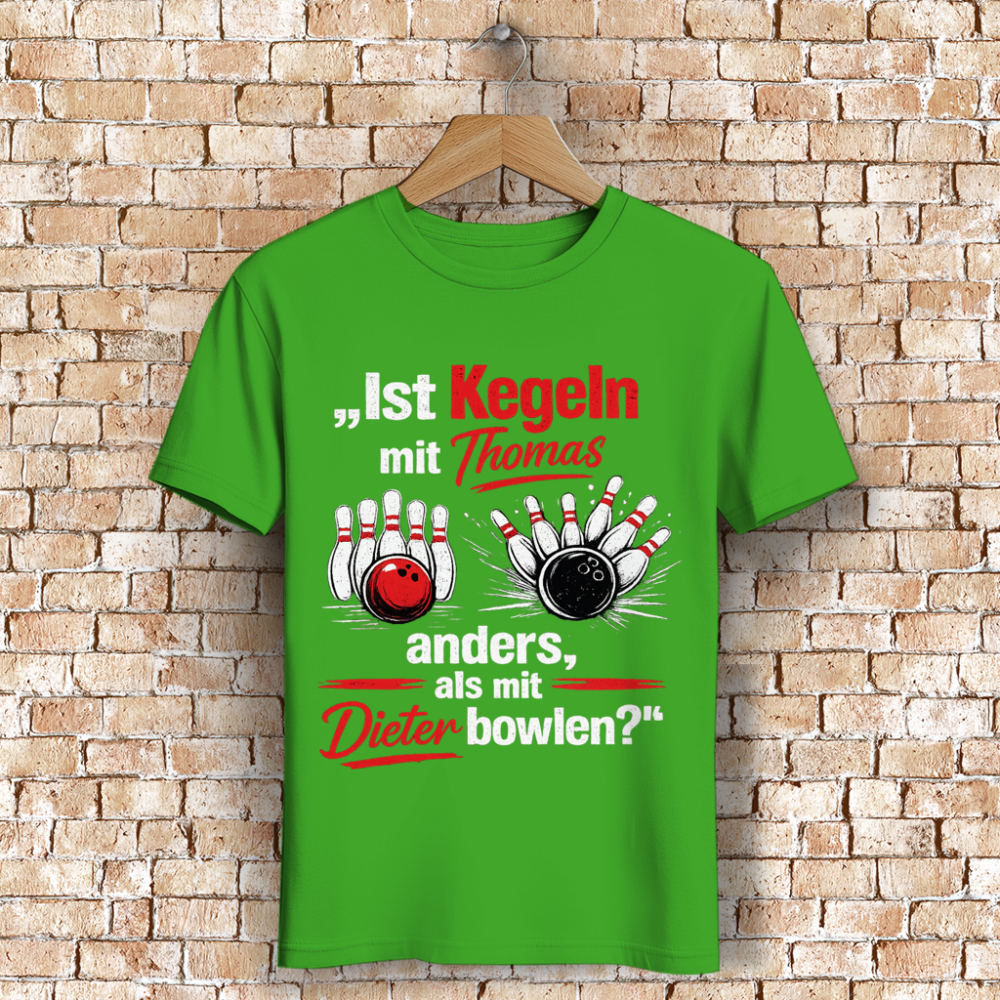 Ist kegeln anders, als ... bowlen? – Bio T-Shirt
