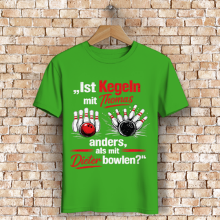 Ist kegeln anders, als ... bowlen? – Bio T-Shirt