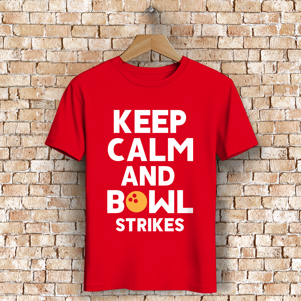 Keep calm and bowl strikes - Herren Premium Bio T-Shirt – Bild 10