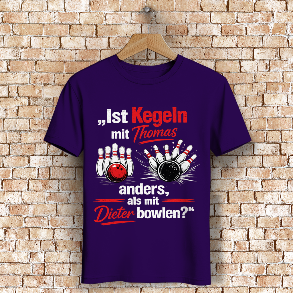 Ist kegeln anders, als ... bowlen? – Bio T-Shirt – Bild 8
