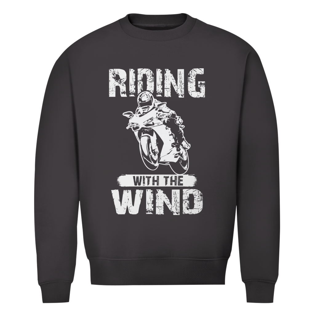 Riding with the wind - Herren Premium Bio Sweatshirt – Bild 2
