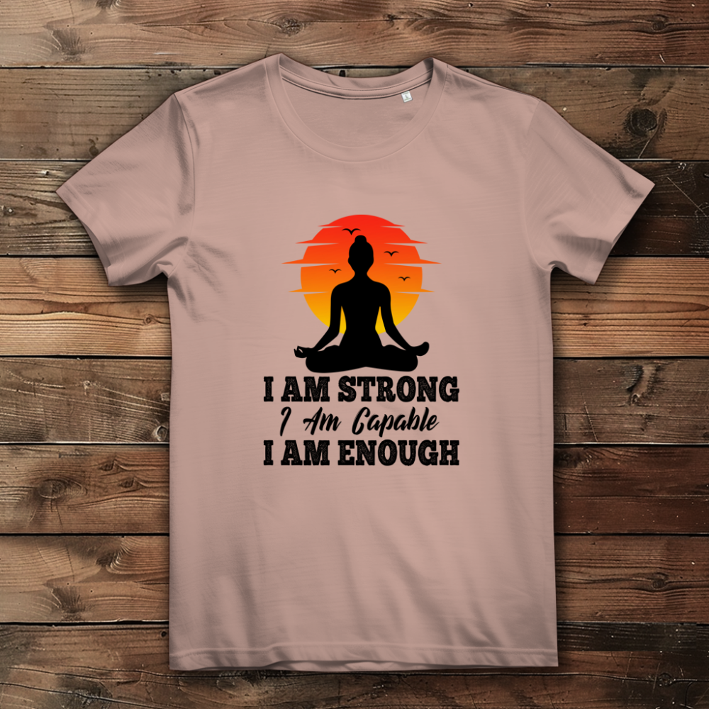 I am strong capable enough - Damen Premium Bio T-Shirt