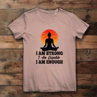 I am strong capable enough - Damen Premium Bio T-Shirt