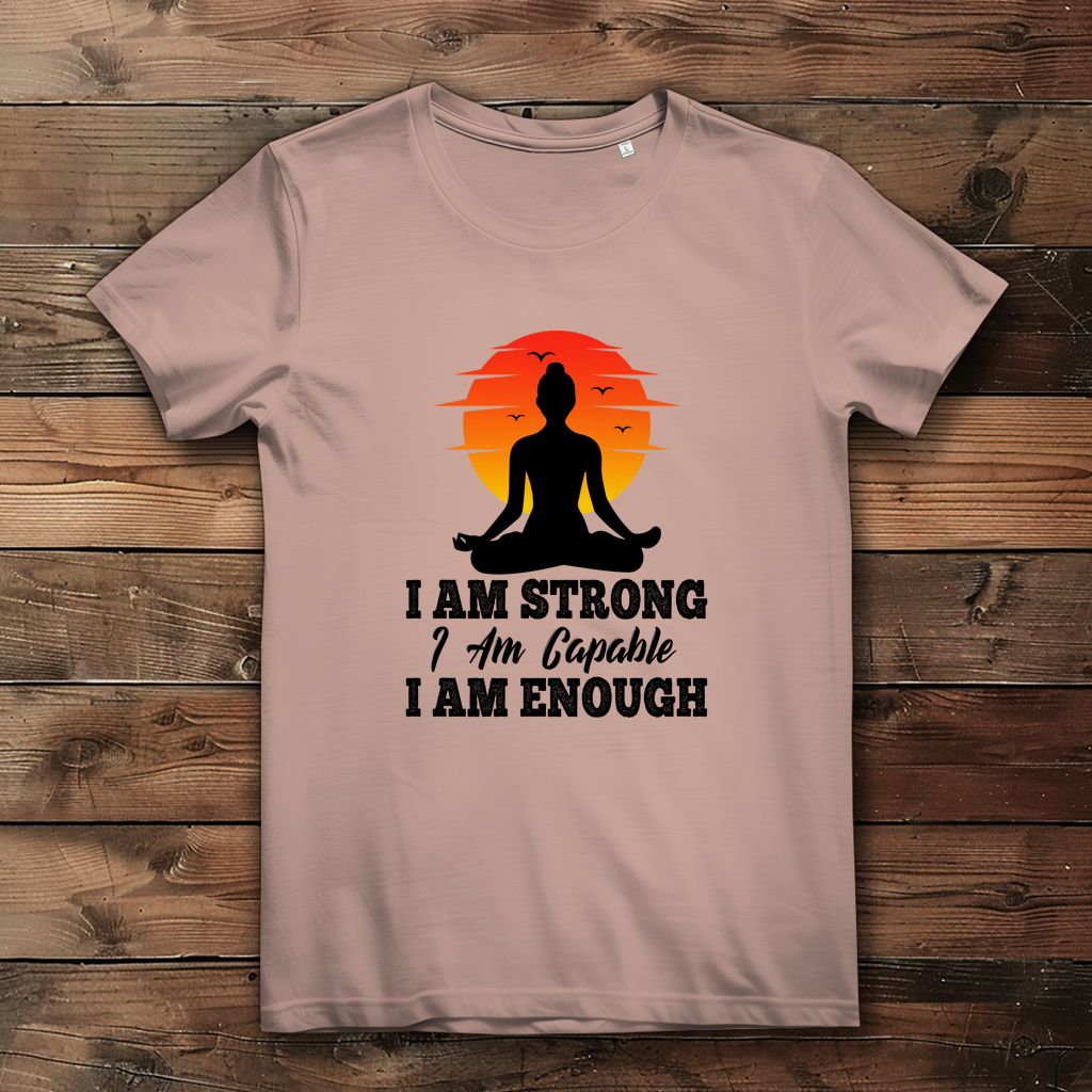 I am strong capable enough - Damen Premium Bio T-Shirt