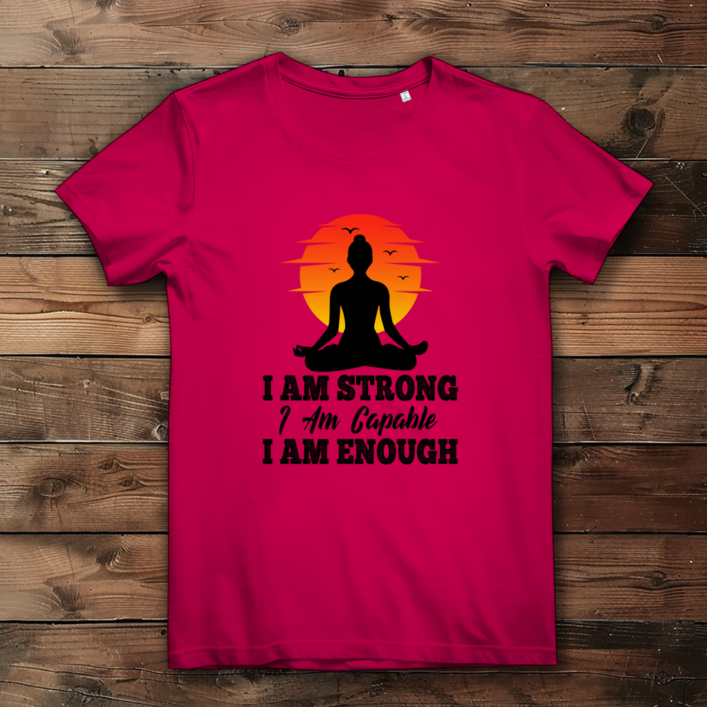 I am strong capable enough - Damen Premium Bio T-Shirt – Bild 3