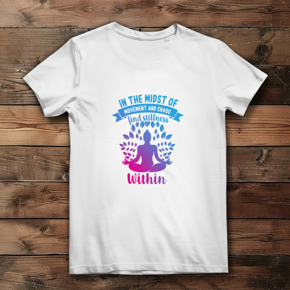find stillness within - Damen Premium Bio T-Shirt