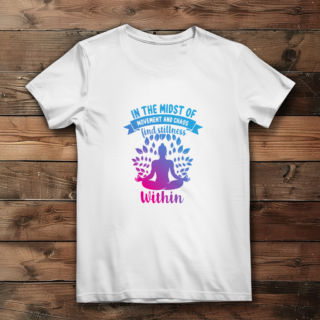 find stillness within - Damen Premium Bio T-Shirt