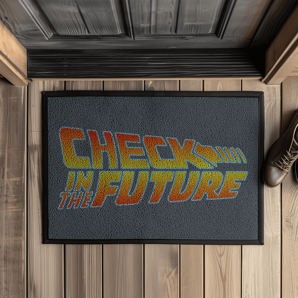 Check in the Future – Fußmatte mit Gummirand